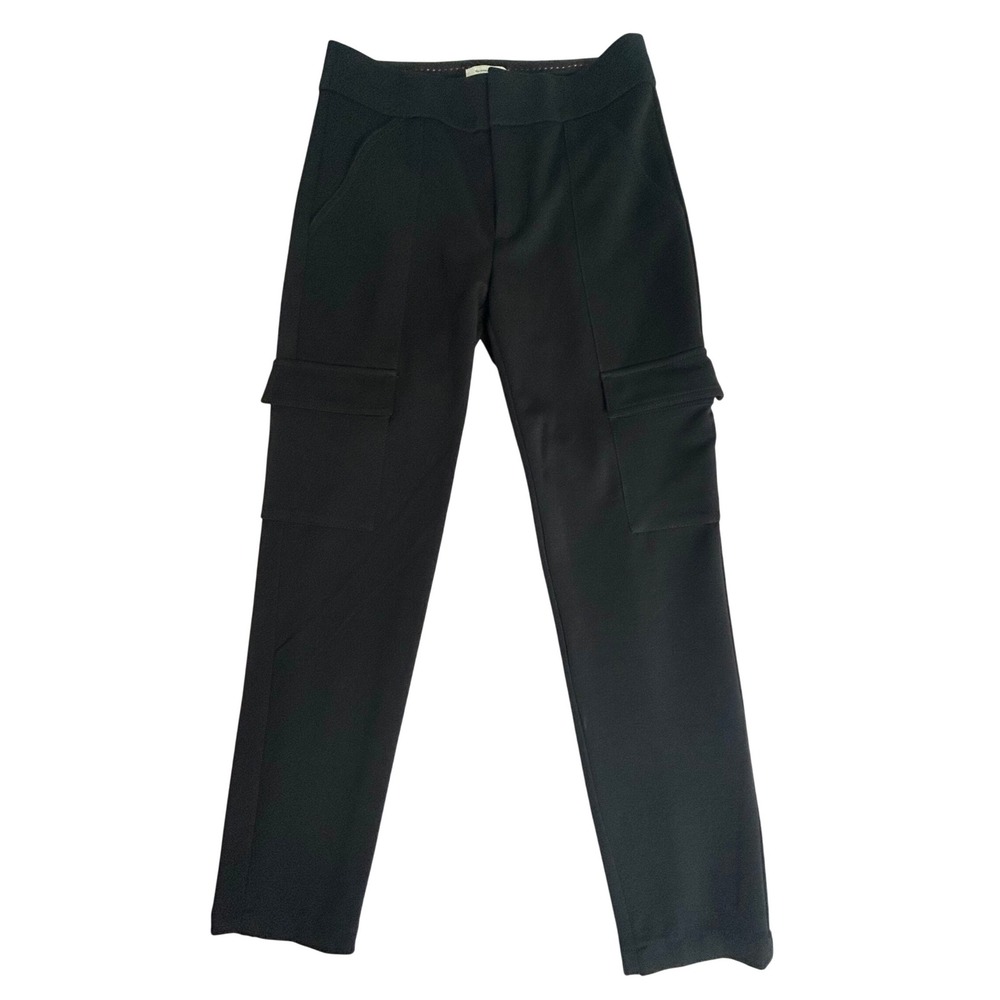 Anthropologie the essential SLIM Black Cargo Ankle Pants Womens Size 2 - Picture 3 of 16